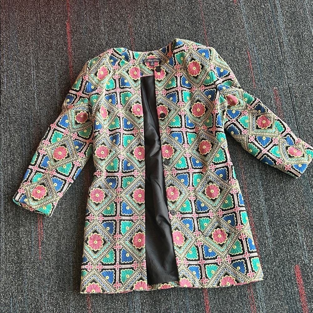 Brooks Brothers Multicolor Embroidered Floral Jacket